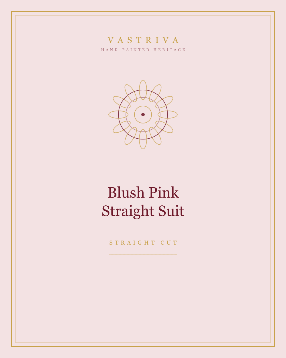 Blush Pink Straight Suit