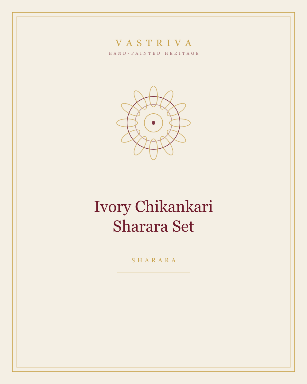 Ivory Chikankari Sharara Set