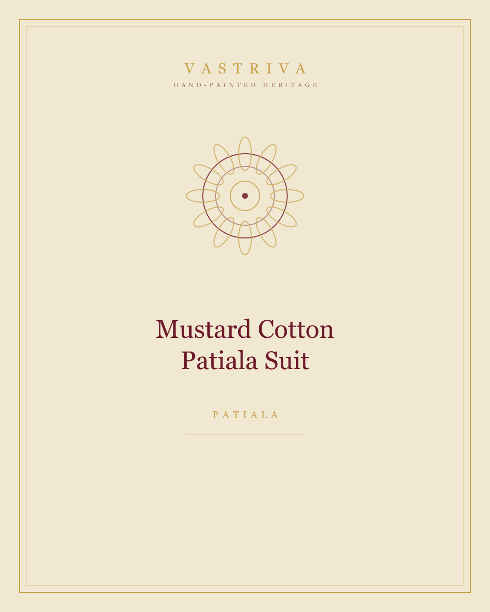 Mustard Cotton Patiala Suit