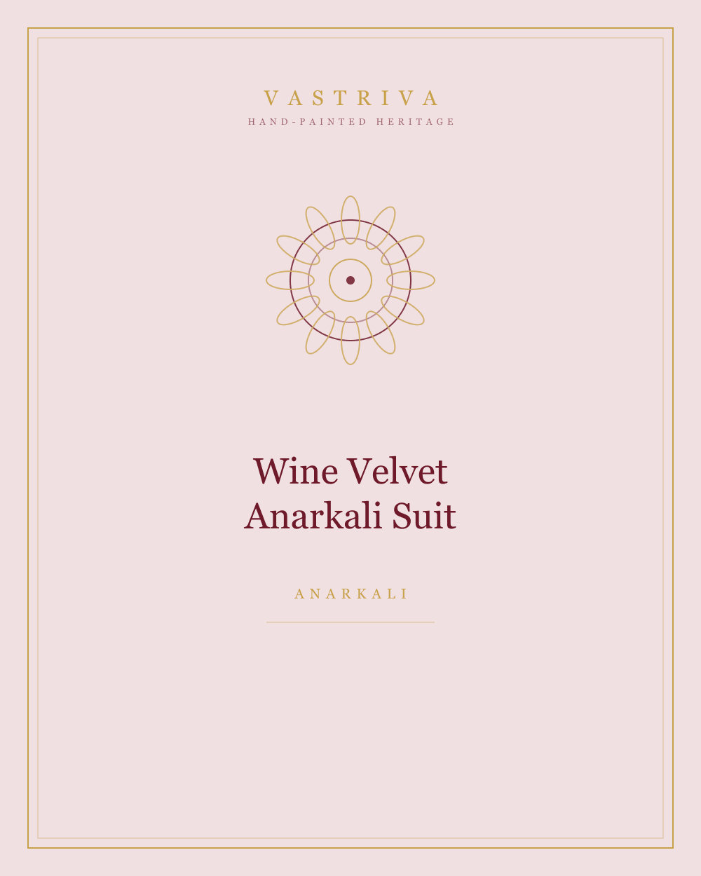 Wine Velvet Anarkali Suit